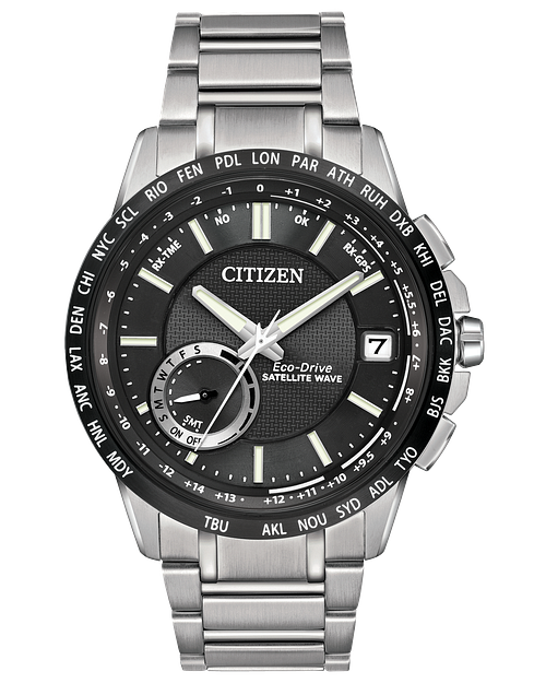 Satellite Wave World Time GPS Men s Steel CC3005 85E Watch CITIZEN